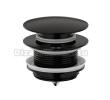 Донный клапан для раковины Wonzon & Woghand WW-SS105-MB без перелива, матовый черный