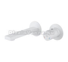 Смеситель для раковины Wonzon & Woghand WW-105-MW С ВНУТРЕННЕЙ ЧАСТЬЮ, матовый белый