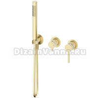 Встраиваемый смеситель для душа и ванны Wonzon & Woghand Stick WW-838017-BG С ВНУТРЕННЕЙ ЧАСТЬЮ, брашированное золото
