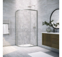 Душевой уголок Vegas Glass ZS-F Novo 100*90 07 01 профиль матовый хром, стекло прозрачное