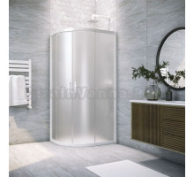 Душевой уголок Vegas Glass ZS-F Novo 110*80 01 10 профиль глянцевый белый, стекло сатин