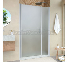 Душевая дверь в нишу Vegas Glass EP-F-2 Novo 180 07 10 L профиль матовый хром, стекло сатин