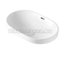 Раковина встраиваемая сверху Agger ASB02600 60 глянцевая белая, овальная