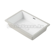 Раковина встраиваемая снизу Agger ASB01600 60 глянцевая белая, прямоугольная