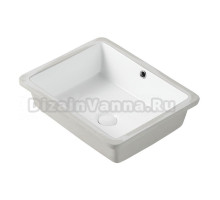 Раковина встраиваемая снизу Agger ASB01500 50 глянцевая белая, прямоугольная