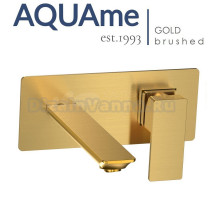 Смеситель для раковины AQUAme Savona шлифованное золото AQM6815BG