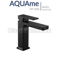 Смеситель для раковины AQUAme Savona 125 матовый черный AQM6810MB