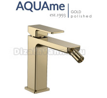 Смеситель для биде AQUAme Savona шлифованное золото AQM6816GG