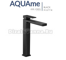 Смеситель для раковины AQUAme Savona 250 матовый черный AQM6814MB