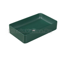 Накладная раковина Milleau Miel MU7060C-MHGN 60 матовая изумрудная, темно-зеленая, прямоугольная