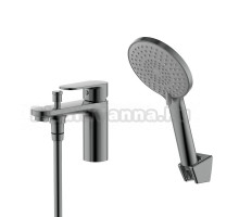 Смеситель на борт ванны AQUATEK Ника AQ1844BGM оружейная сталь