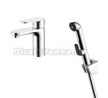 Смеситель для раковины AQUATEK Ника AQ1812CR с гигиеническим душем, хром