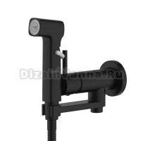 Гигиенический душ AQUATEK Ника AQ1819MB со смесителем, С ВНУТРЕННЕЙ ЧАСТЬЮ, черный матовый