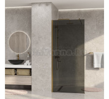 Душевая перегородка Wasserkraft Rur 30W 90 см, профиль матовое золото, стекло тонированное