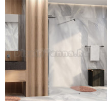 Душевая перегородка Wasserkraft Rur 30W 110 см, профиль хром, стекло матовое