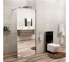 Душевая перегородка Wasserkraft Rur 30W 90 см, профиль хром, стекло зеркальное