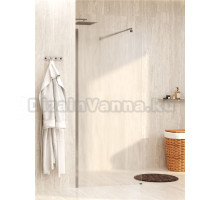 Душевая перегородка Wasserkraft Rur 30W 110 см, профиль хром, стекло текстурное