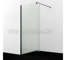 Душевая перегородка Wasserkraft Rur 30W 90 см, профиль матовый черный, стекло текстурное