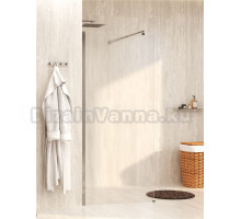 Душевая перегородка Wasserkraft Rur 30W 110 см, профиль никель, стекло текстурное