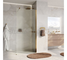 Душевая перегородка Wasserkraft Rur 30W 120 см, профиль матовое золото, стекло текстурное