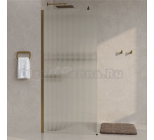Душевая перегородка Wasserkraft Rur 30W 90 см, профиль матовое золото, стекло рифленое