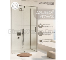 Душевой уголок Wasserkraft Spree 14P 100х100 см, профиль никель, стекло прозрачное