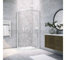 Душевой уголок Vegas Glass ZS-F Novo 110*100 01 01 профиль глянцевый белый, стекло прозрачное