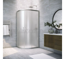 Душевой уголок Vegas Glass ZS-F Novo 110*100 07 10 профиль матовый хром, стекло сатин