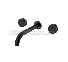 Смеситель для раковины Boheme Stick diamond 152-2-B С ВНУТРЕННЕЙ ЧАСТЬЮ, black