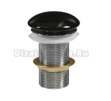 Донный клапан для раковины Milleau PD1 PD1GB/OO без перелива, глянцевый черный