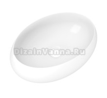 Накладная раковина Teymi Laina 49 глянцевая белая, овальная