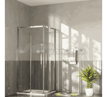 Душевой уголок Esbano Flex ESF-80D1+120D2-C 120х80 см, профиль хром, стекло прозрачное