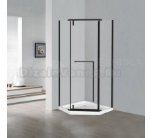Душевой уголок Esbano Surf ESS-100PR-B 100х100 см, профиль черный, стекло прозрачное