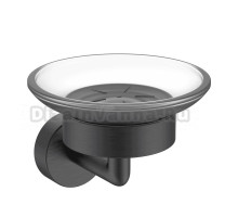 Мыльница Raglo R320.02.09 настенная, стеклянная, черная