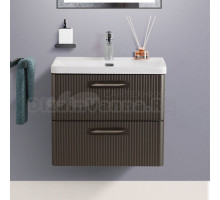 Тумба с раковиной BelBagno Due 50 подвесная, 2 ящика, оружейная сталь