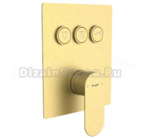 Встраиваемый смеситель для душа и ванны Raglo R50.273.03 С ВНУТРЕННЕЙ ЧАСТЬЮ, золотой сатин