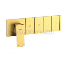 Встраиваемый смеситель для душа и ванны Raglo R02.274.03 С ВНУТРЕННЕЙ ЧАСТЬЮ, золотой сатин