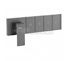 Встраиваемый смеситель для душа и ванны Raglo R02.274.09 С ВНУТРЕННЕЙ ЧАСТЬЮ, графит