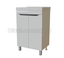 Тумба д/ванной "Лайн-60" под ум.Fest-60 (Sanita Lux) (ПВХ)