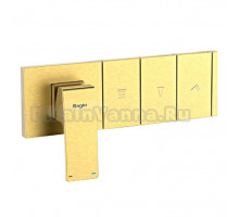 Встраиваемый смеситель для душа и ванны Raglo R02.273.03 С ВНУТРЕННЕЙ ЧАСТЬЮ, золотой сатин