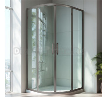 Душевой уголок Tokito Warusawa TOK-WARU-90RDGM 90x90 см, профиль вороненая сталь