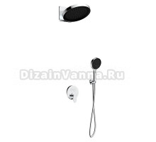 Душевая система скрытого монтажа для душа, лейка, верхний душ, хром AQUAme AQM8402CR