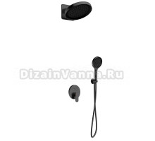 Душевая система скрытого монтажа для душа, лейка, верхний душ, металл Gun Metal AQUAme AQM8402GM