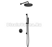 Душевая система скрытого монтажа для душа, лейка, верхний душ, черный AQUAme AQM8401MB