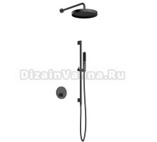 Душевая система скрытого монтажа для душа, лейка, верхний душ, металл Gun Metal AQUAme AQM8401GM