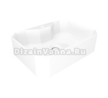 Накладная раковина Teymi Netta 50 глянцевая белая, прямоугольная, с 1 отверстием под смеситель