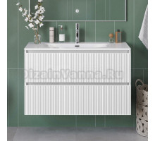 Тумба под раковину без столешницы BelBagno Uno-mini 100 подвесная, 2 ящика, bianco opaco