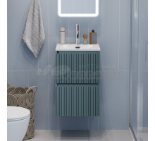 Тумба под раковину без столешницы BelBagno Uno-mini 40 подвесная, 2 ящика, матовая голубая