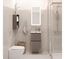 Мебель для ванной комнаты BelBagno Uno-mini 40 подвесная, 2 ящика, матовая бежевая