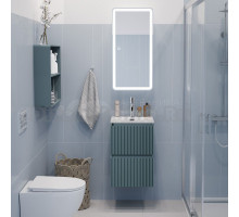 Мебель для ванной комнаты BelBagno Uno-mini 40 подвесная, 2 ящика, матовая голубая